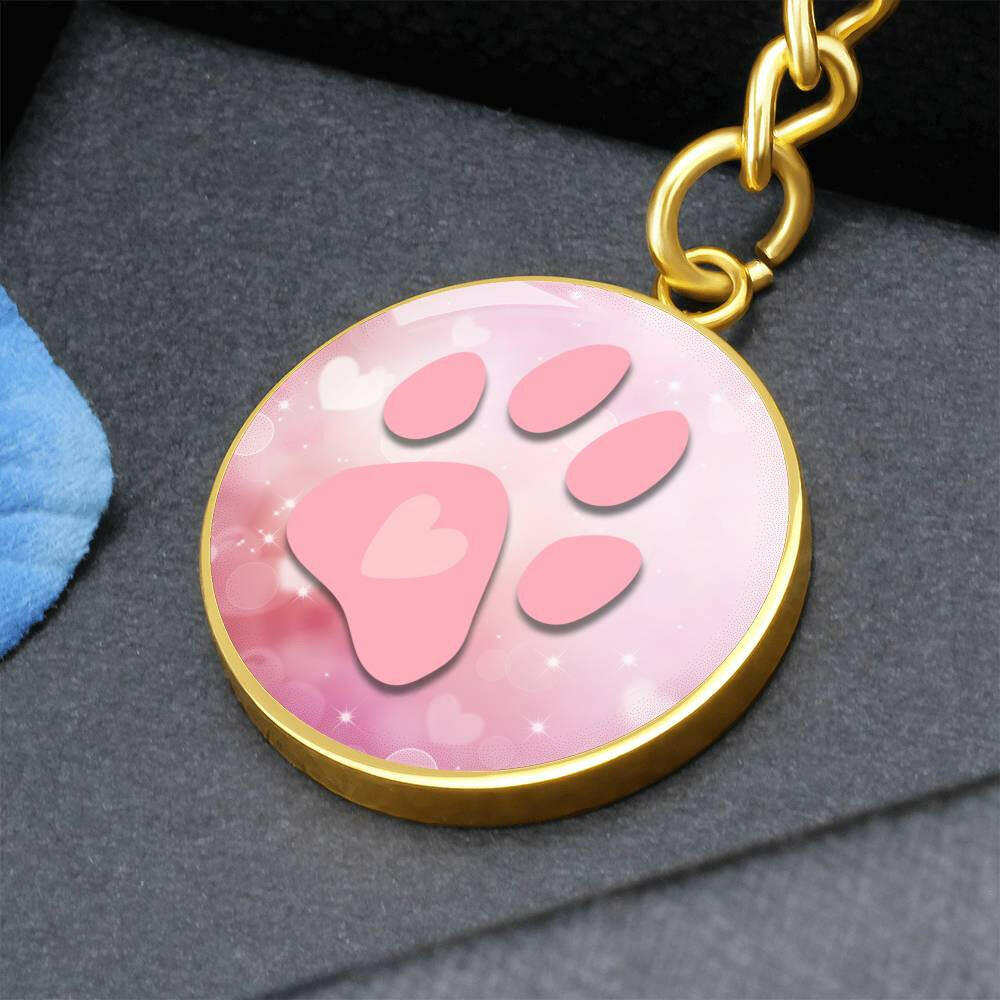 Pink Paw Valentine Keychain - Jewelry - Epileptic Al’s Shop