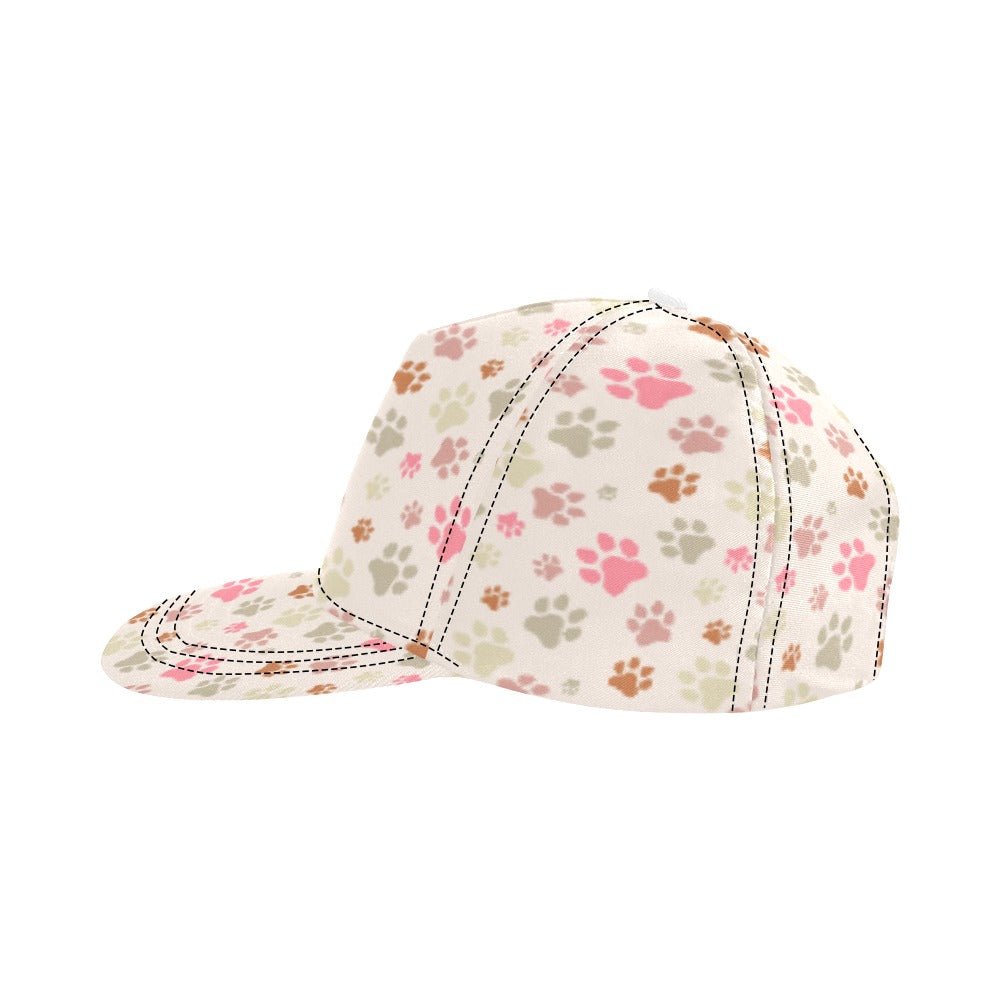 Pink Paws All Over Print Snapback Cap - Hats - Epileptic Al’s Shop