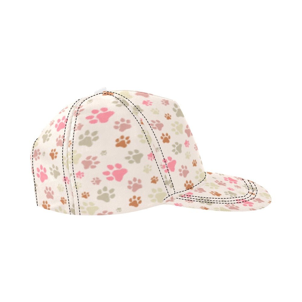 Pink Paws All Over Print Snapback Cap - Hats - Epileptic Al’s Shop