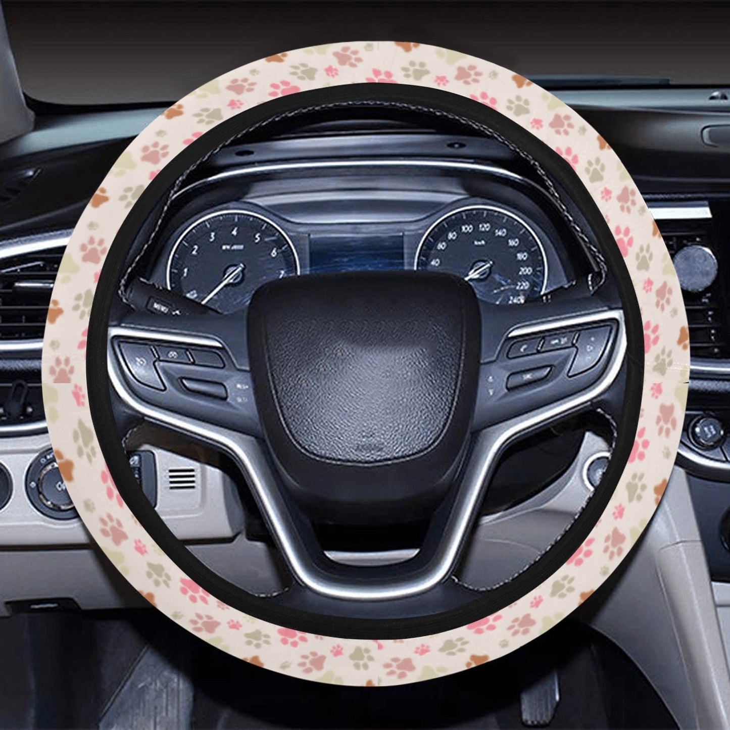 Pink Paws Steering Wheel Cover with Elastic Edge - Accessories - Epileptic Al’s Shop