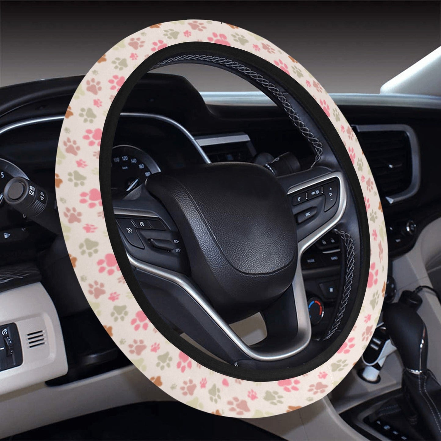 Pink Paws Steering Wheel Cover with Elastic Edge - Accessories - Epileptic Al’s Shop