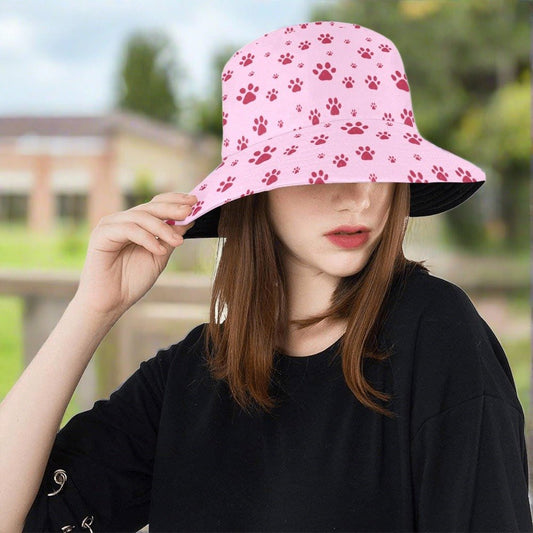 Pink Paws Women's All Over Print Bucket Hat - Hats - Epileptic Al’s Shop