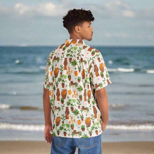 Potted Purrers Men's Hawaiian Shirt - All Over Prints - Epileptic Al’s Shop