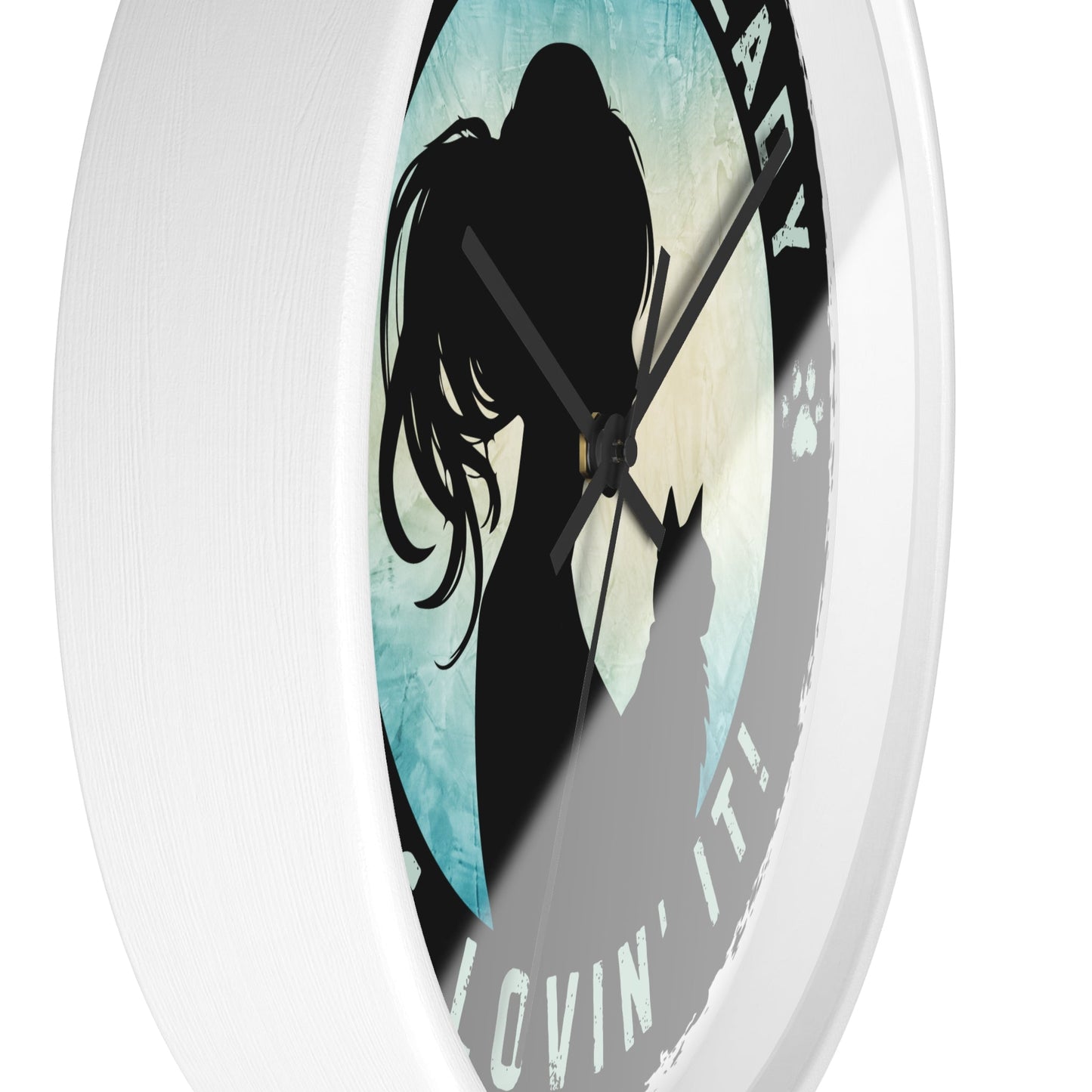 Pretty Cat Lady Wall Clock - Home Decor - EpiAl's Shop