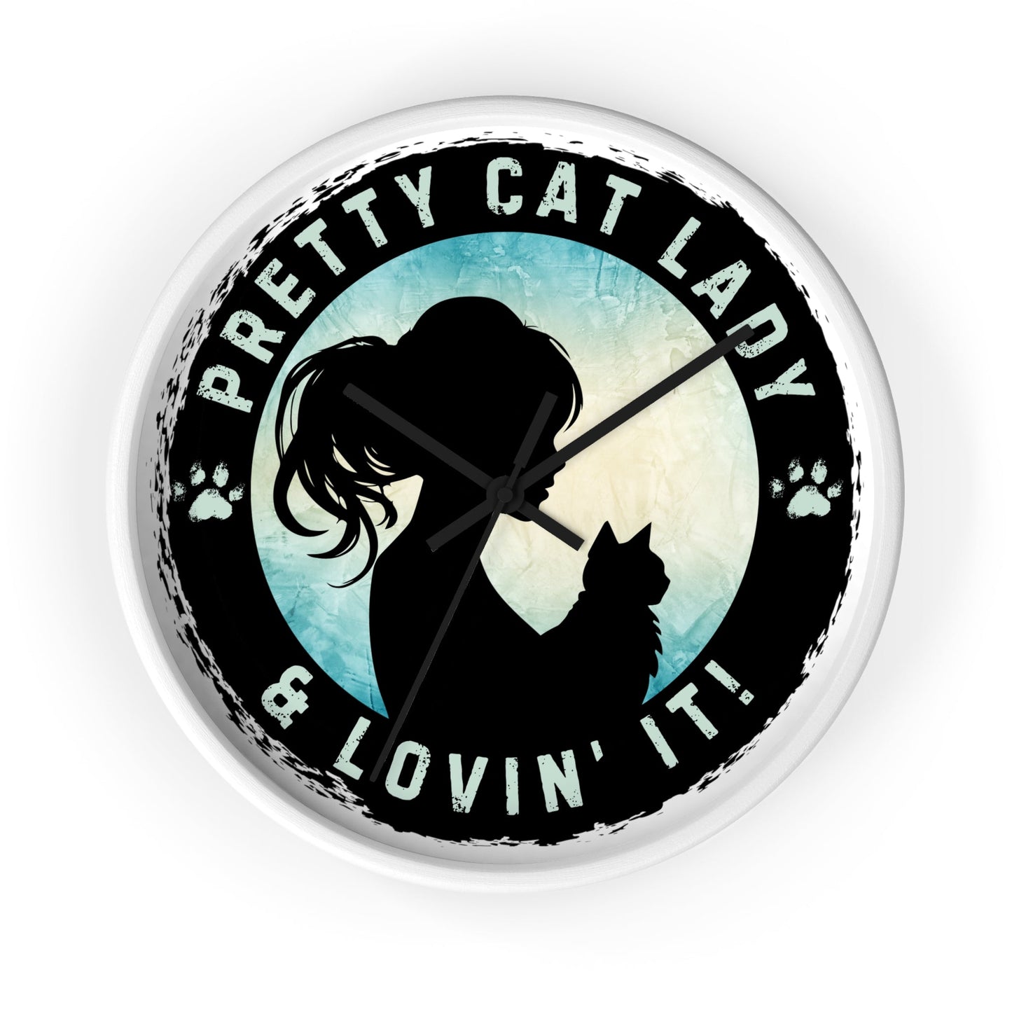 Pretty Cat Lady Wall Clock - Home Decor - EpiAl's Shop