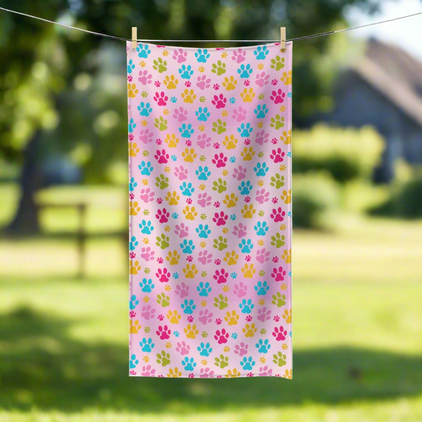 Pretty Paws Polycotton Towel - Home Decor - Epileptic Al’s Shop