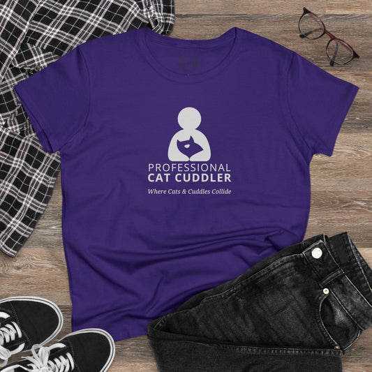 Professional Cat Cuddler Women's Midweight Cotton Tee - T - Shirt - Epileptic Al’s Shop