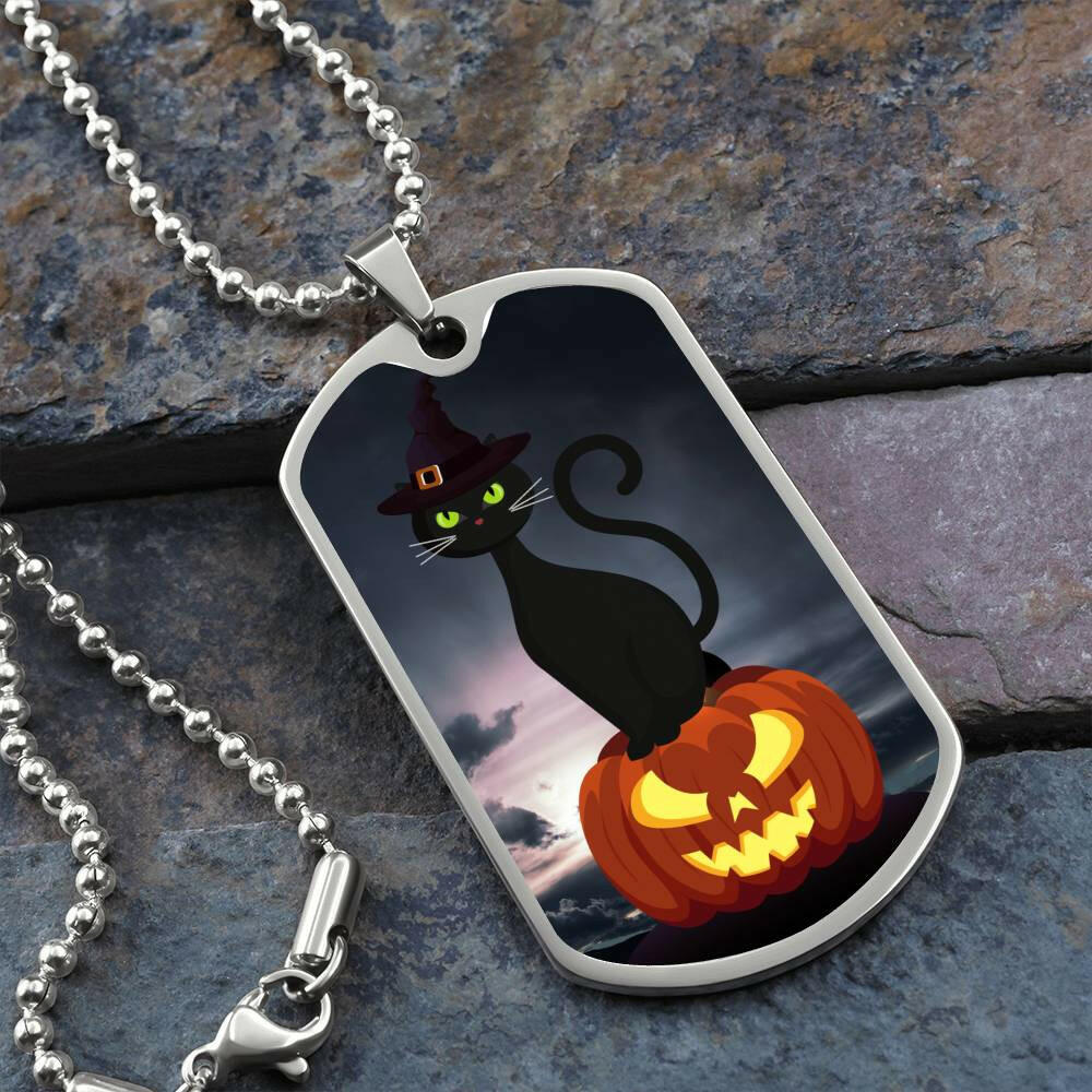 Pumpkin Cat Necklace - Jewelry - Epileptic Al’s Shop