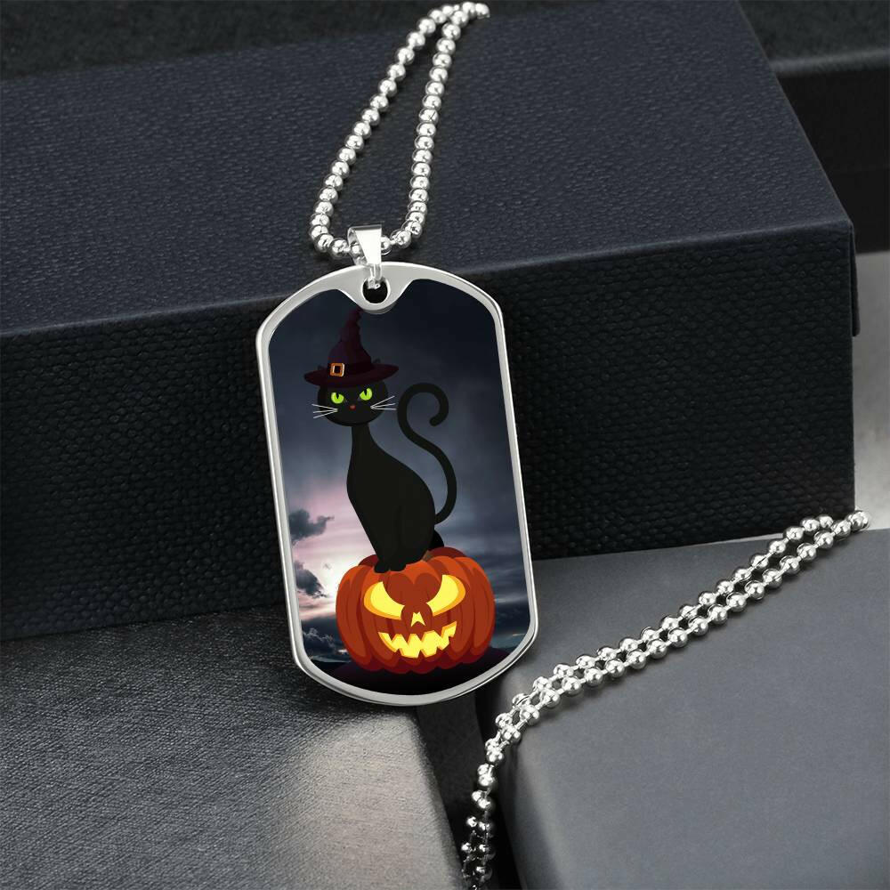 Pumpkin Cat Necklace - Jewelry - Epileptic Al’s Shop