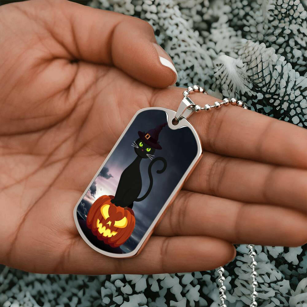 Pumpkin Cat Necklace - Jewelry - Epileptic Al’s Shop