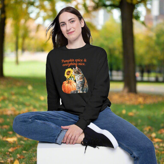 Pumpkin Spice Unisex Drop Shoulder Sweatshirt - Sweatshirt - Epileptic Al’s Shop
