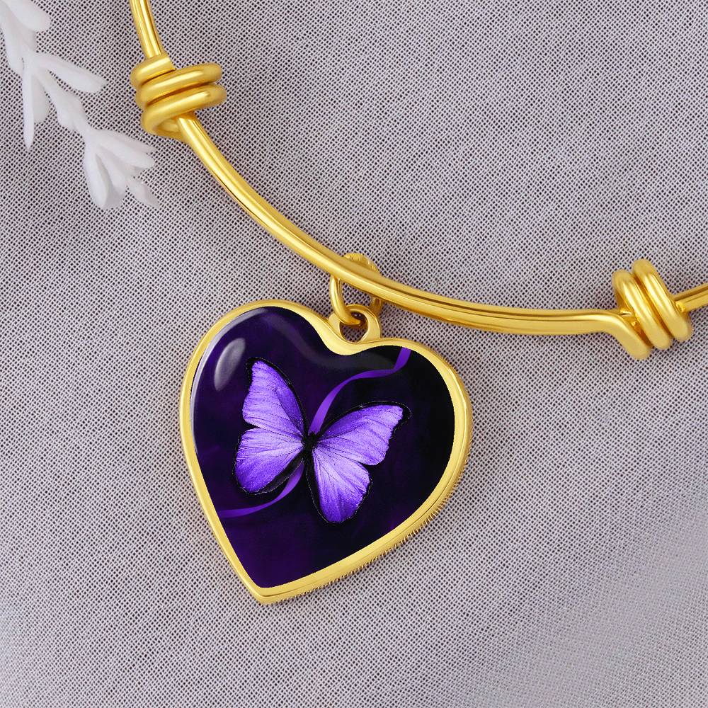 Purple Butterfly Seizure Awareness Bracelet - Jewelry - Epileptic Al’s Shop