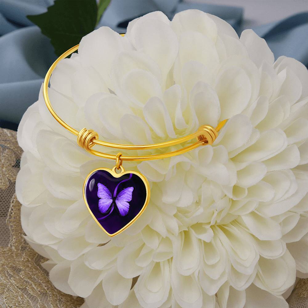 Purple Butterfly Seizure Awareness Bracelet - Jewelry - Epileptic Al’s Shop