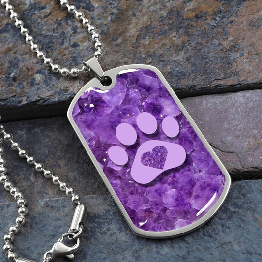 Purple Gemstone Necklace - Jewelry - Epileptic Al’s Shop