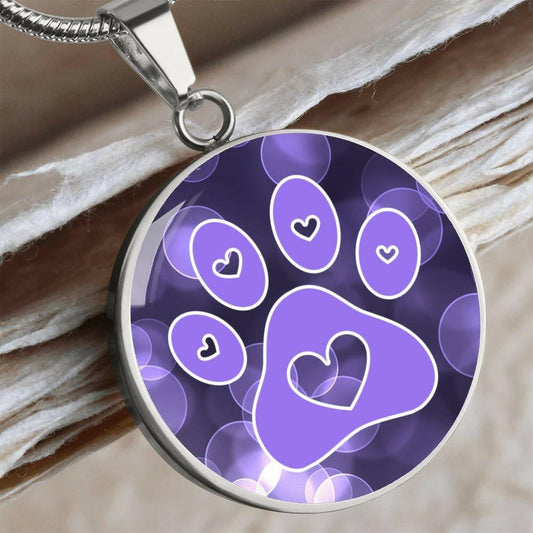 Purple Heart Paw - Jewelry - Epileptic Al’s Shop