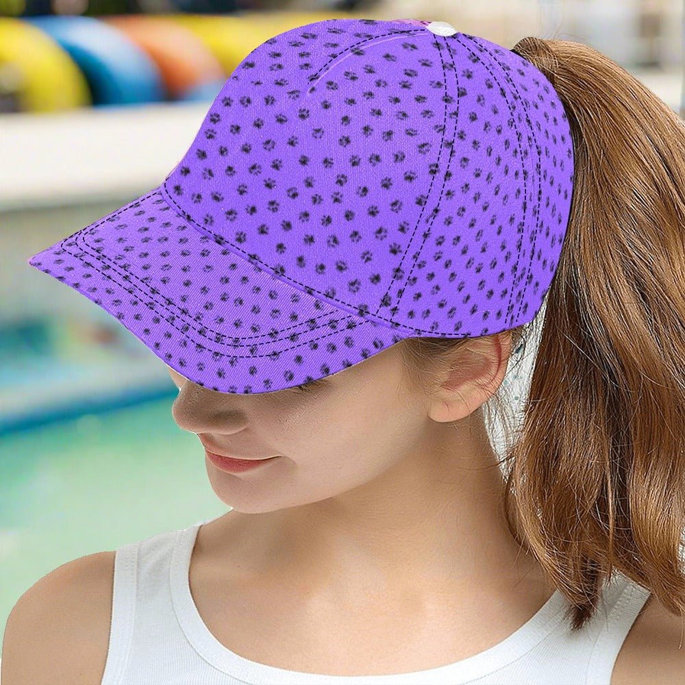 Purple Kitty Paws Snapback Cap - Hats - Epileptic Al’s Shop