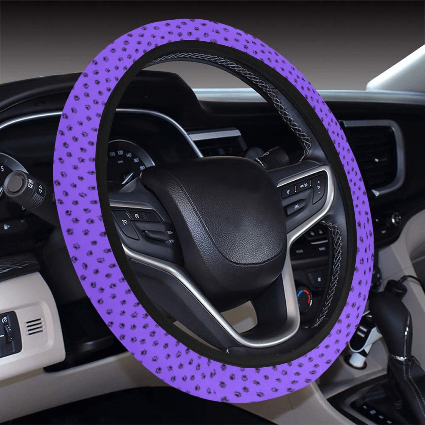 Purple Kitty Paws Steering Wheel Cover with Elastic Edge - Accessories - Epileptic Al’s Shop