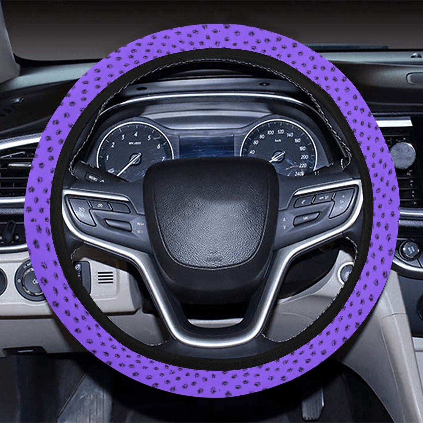 Purple Kitty Paws Steering Wheel Cover with Elastic Edge - Accessories - Epileptic Al’s Shop