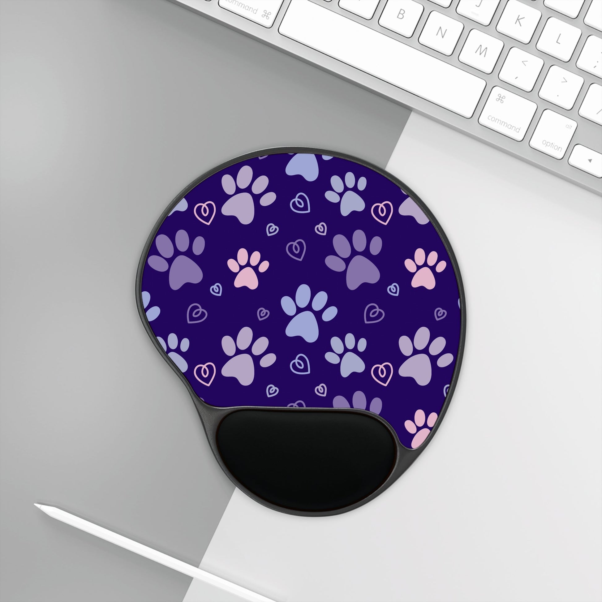 Purple Paw Delight Mouse Pad With Wrist Rest - Home Decor - Epileptic Al’s Shop