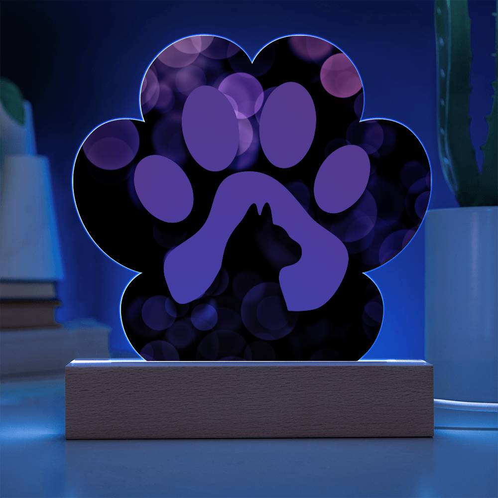 Purple Paw Plaque - Jewelry - Epileptic Al’s Shop