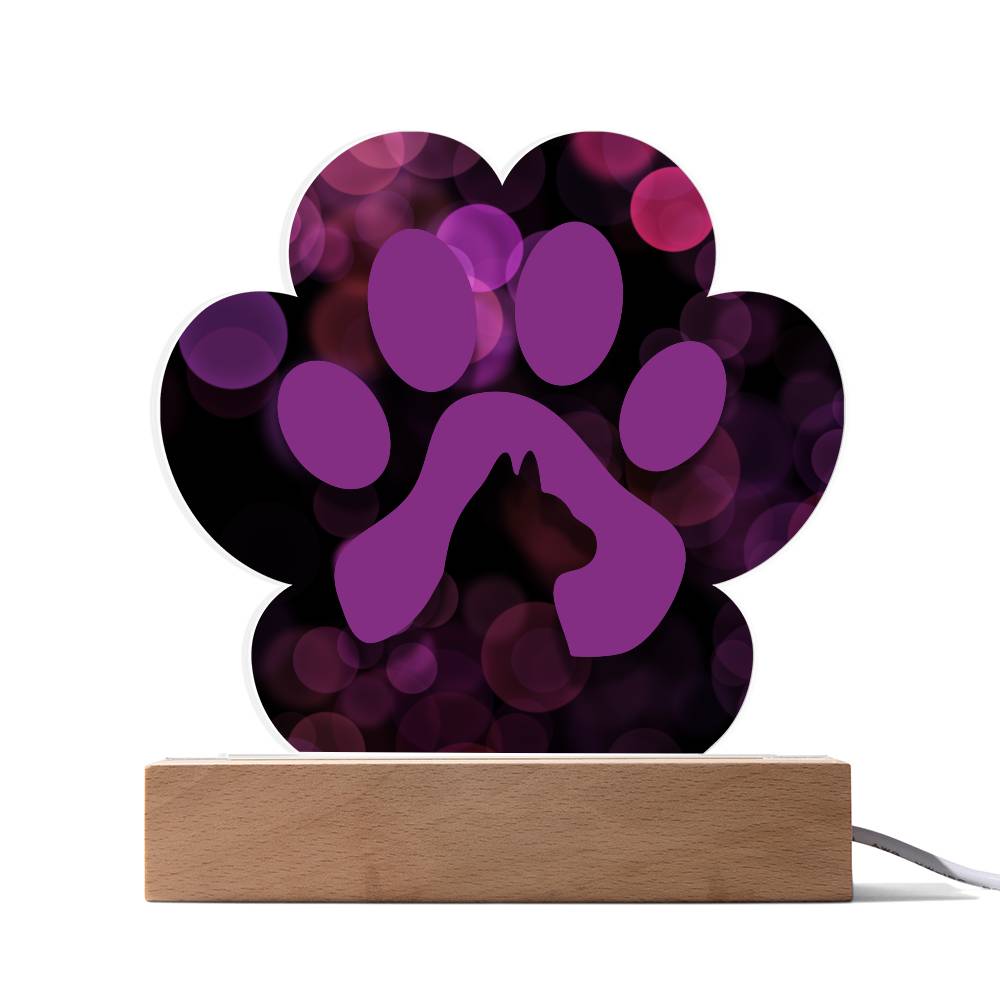 Purple Paw Plaque - Jewelry - Epileptic Al’s Shop