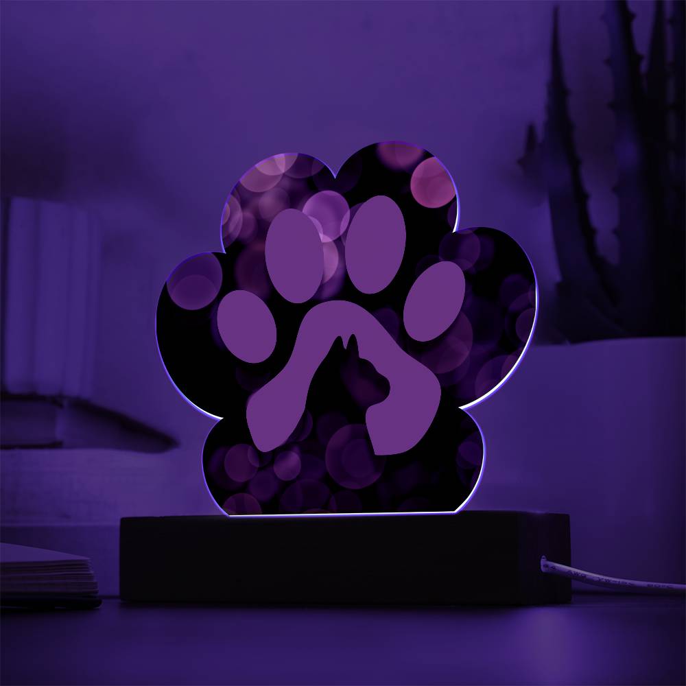 Purple Paw Plaque - Jewelry - Epileptic Al’s Shop