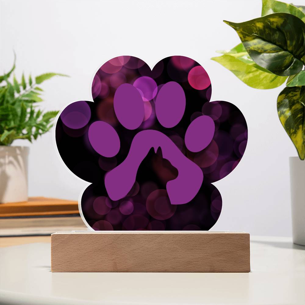 Purple Paw Plaque - Jewelry - Epileptic Al’s Shop