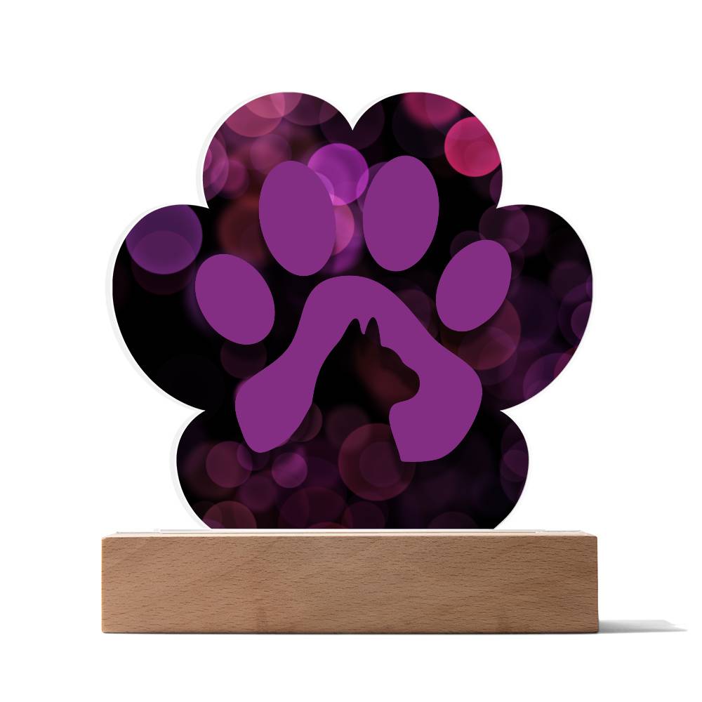 Purple Paw Plaque - Jewelry - Epileptic Al’s Shop