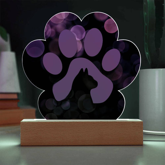 Purple Paw Plaque - Jewelry - Epileptic Al’s Shop