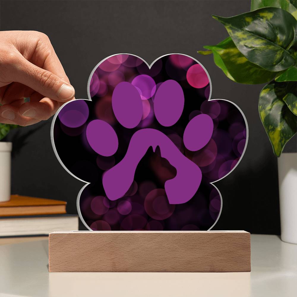 Purple Paw Plaque - Jewelry - Epileptic Al’s Shop