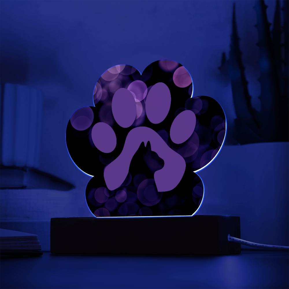 Purple Paw Plaque - Jewelry - Epileptic Al’s Shop