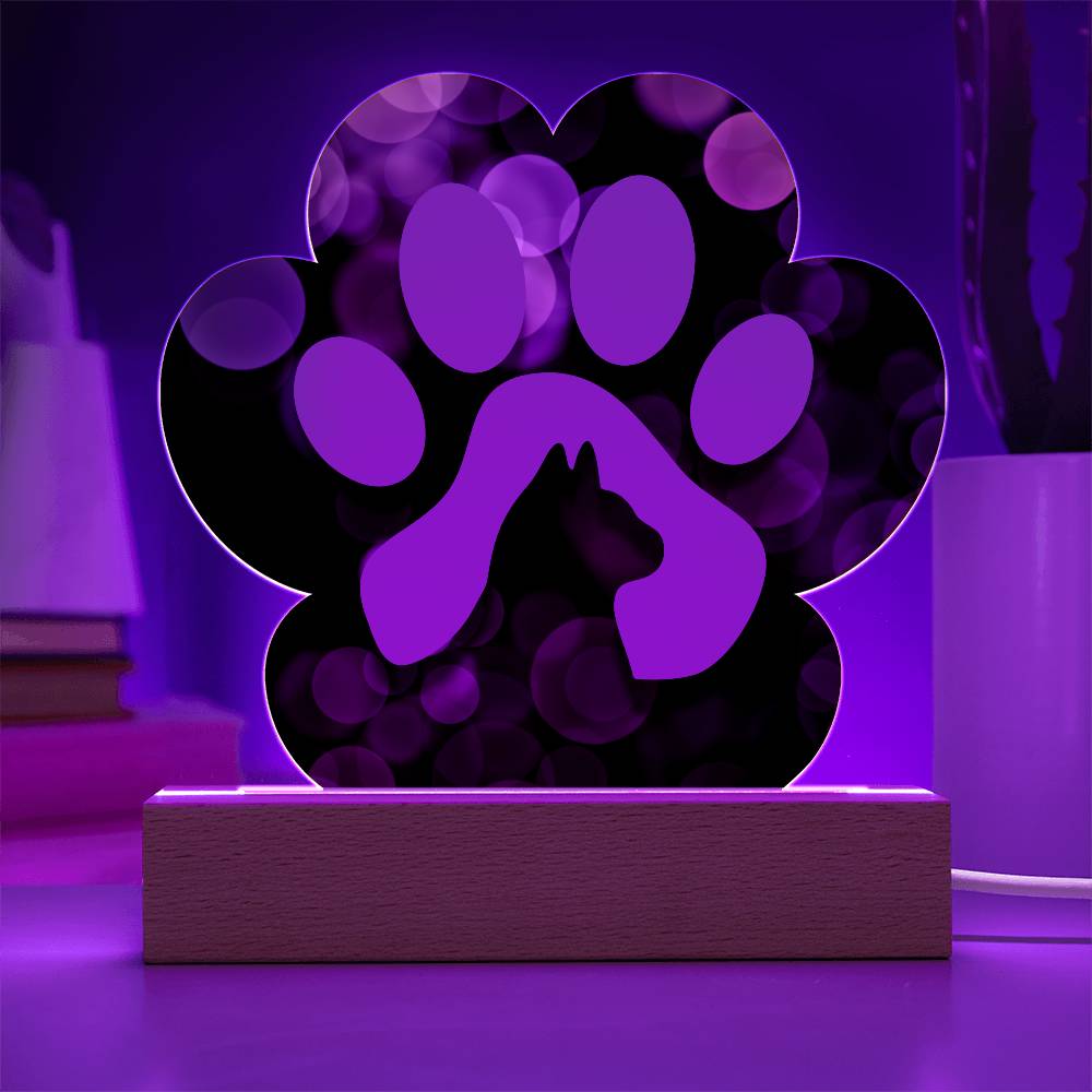 Purple Paw Plaque - Jewelry - Epileptic Al’s Shop