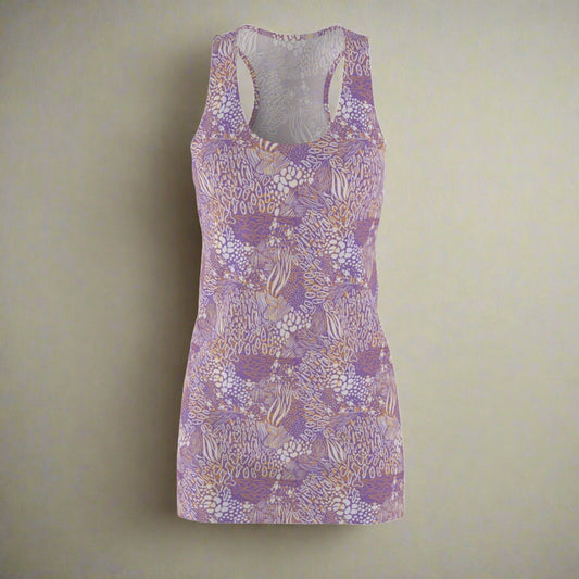 Purple Print Racerback Dress - Dresses - Epileptic Al’s Shop