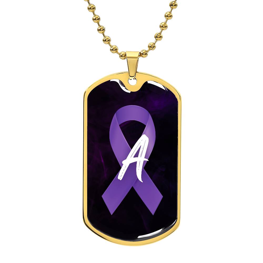 Purple Ribbon A Necklace - Jewelry - Epileptic Al’s Shop