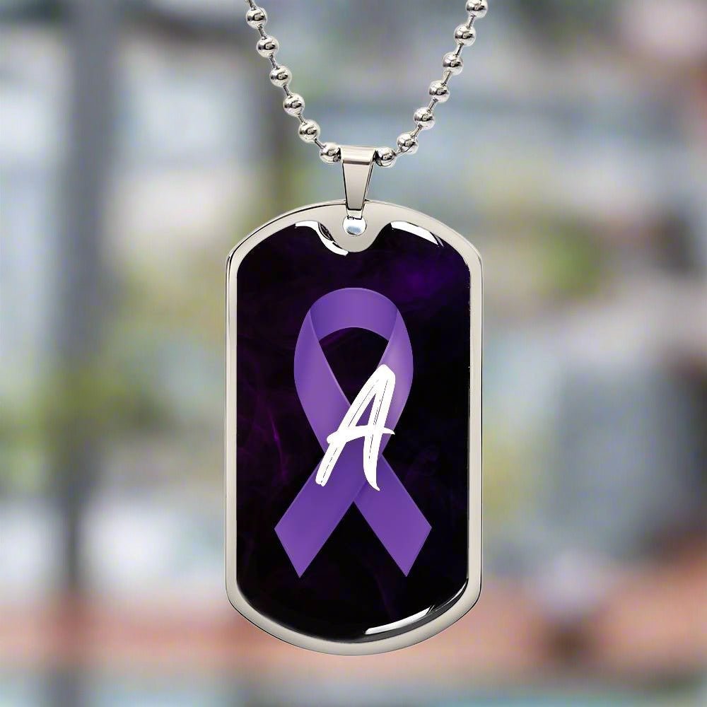 Purple Ribbon A Necklace - Jewelry - Epileptic Al’s Shop