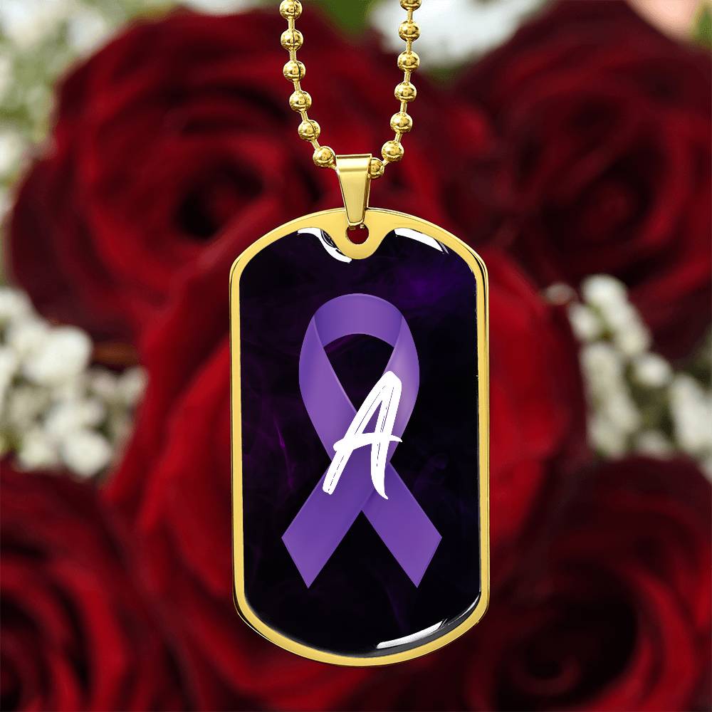 Purple Ribbon A Necklace - Jewelry - Epileptic Al’s Shop