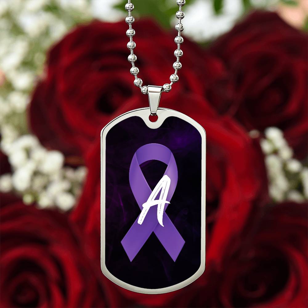 Purple Ribbon A Necklace - Jewelry - Epileptic Al’s Shop