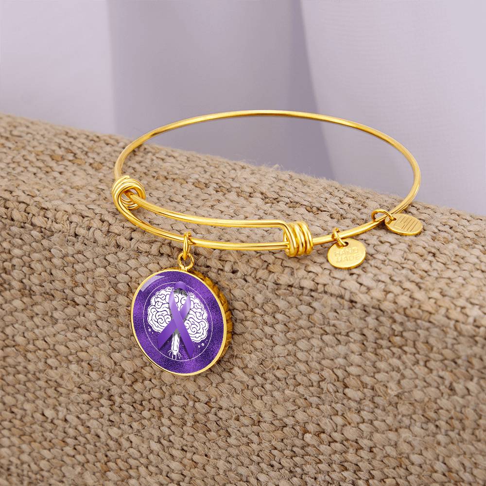 Purple Ribbon Brain Bracelet - Jewelry - Epileptic Al’s Shop