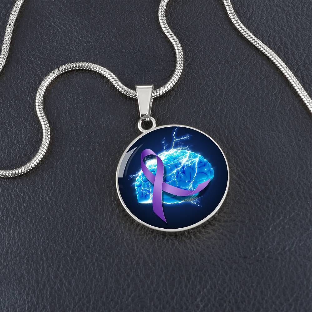 Purple Ribbon Brain Necklace - Jewelry - EpiAl's Shop