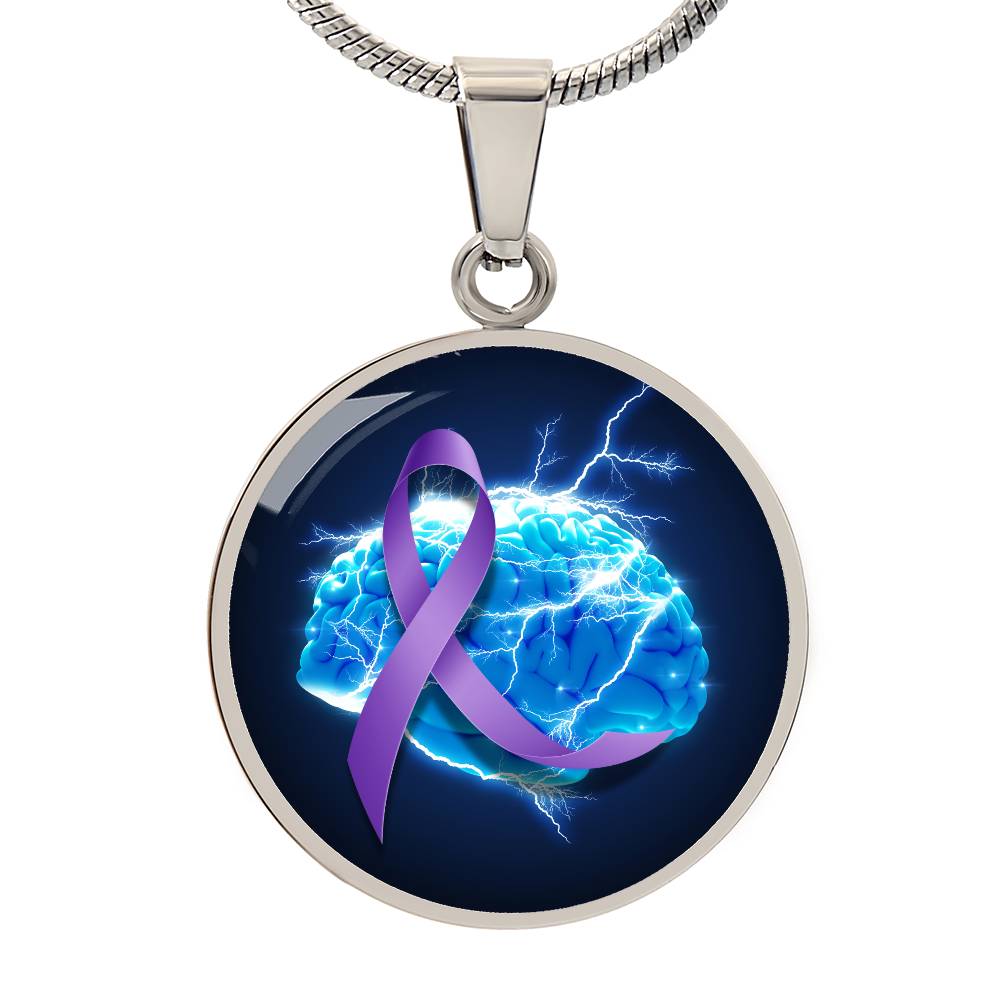 Purple Ribbon Brain Necklace - Jewelry - EpiAl's Shop