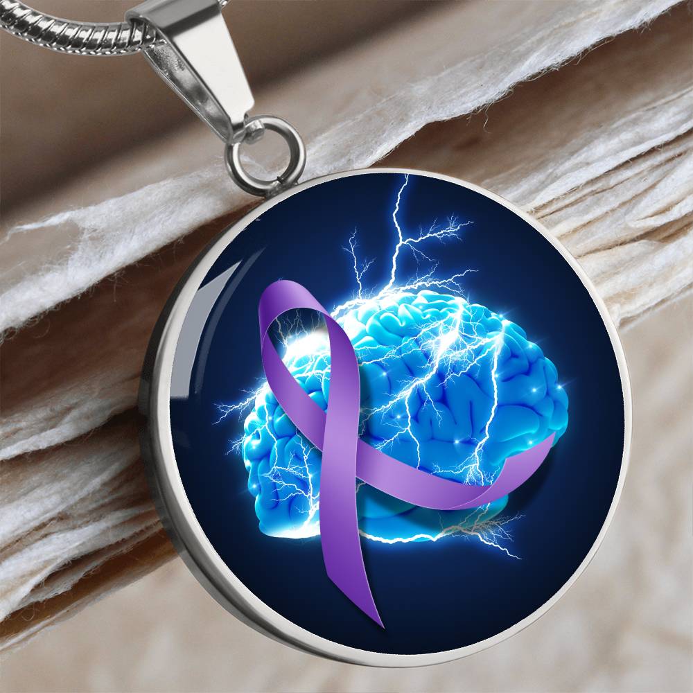 Purple Ribbon Brain Necklace - Jewelry - EpiAl's Shop