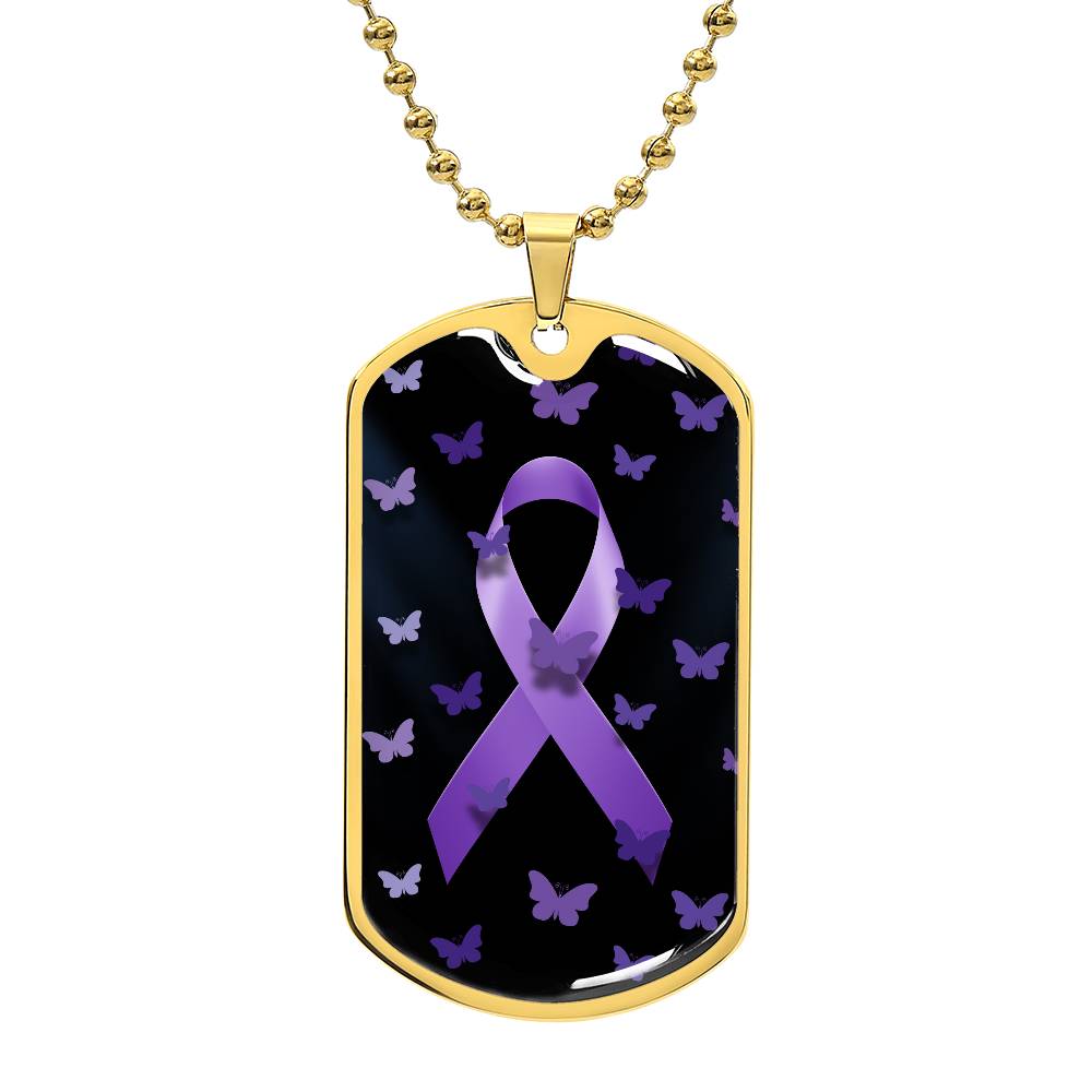 Purple Ribbon Butterfly Necklace - Jewelry - Epileptic Al’s Shop