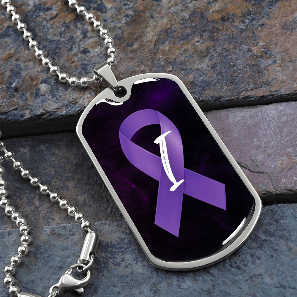 Purple Ribbon I Necklace - Jewelry - Epileptic Al’s Shop