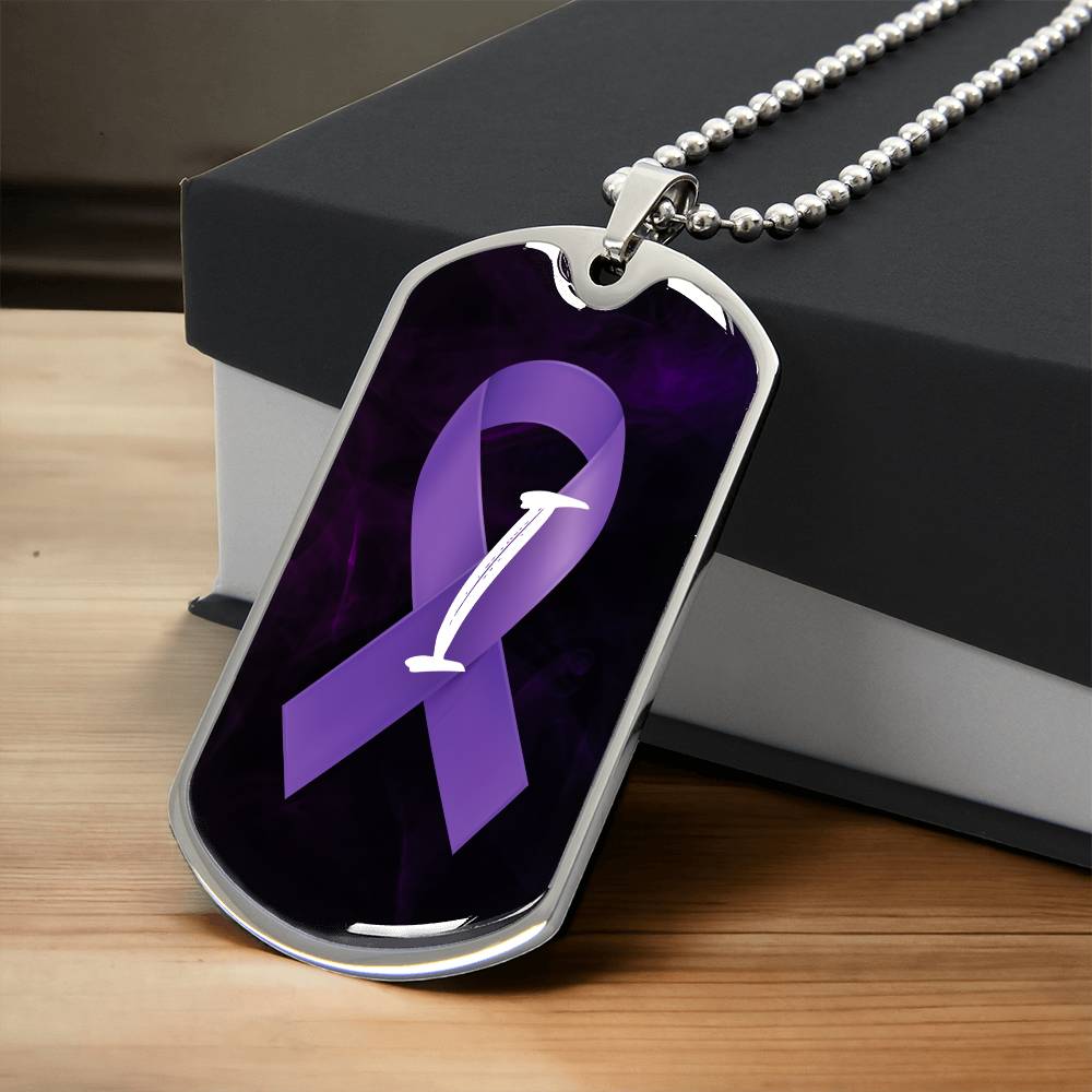 Purple Ribbon I Necklace - Jewelry - Epileptic Al’s Shop