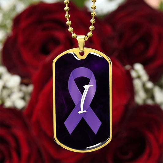 Purple Ribbon I Necklace - Jewelry - Epileptic Al’s Shop