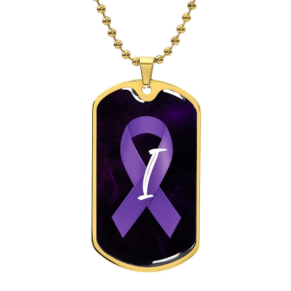 Purple Ribbon I Necklace - Jewelry - Epileptic Al’s Shop