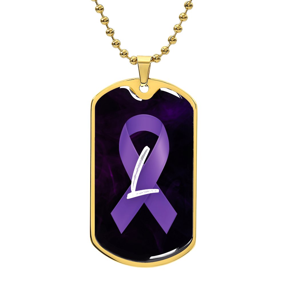 Purple Ribbon L Necklace - Jewelry - Epileptic Al’s Shop