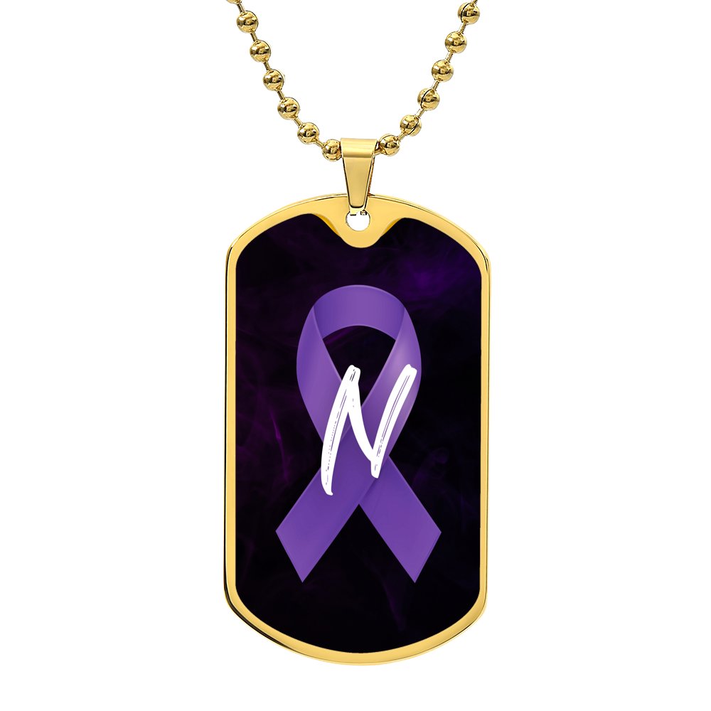 Purple Ribbon N Necklace - Jewelry - Epileptic Al’s Shop