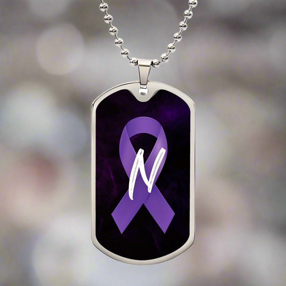 Purple Ribbon N Necklace - Jewelry - Epileptic Al’s Shop