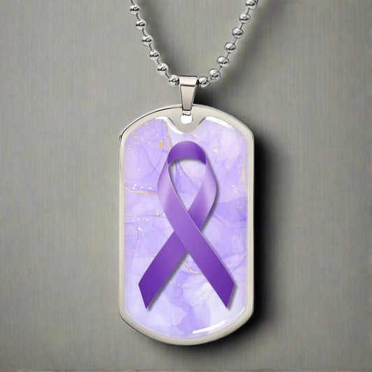 Purple Ribbon Necklace - Jewelry - Epileptic Al’s Shop